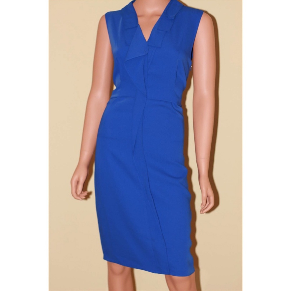 NWT TAHARI Blue Lilly Sheath Dress